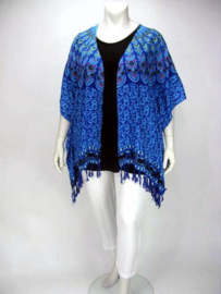 Poncho Flor (08-3264-bluepeacock)