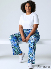 Broek Basic (D-03-PRINT) T28071-Animal Flower Blue