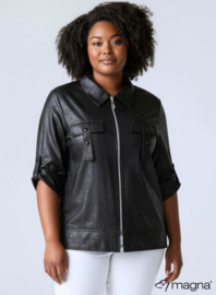 Flap Zip Jacket (K-2601-LL) 001-Zwart
