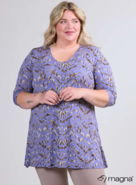 Lange basic shirt (B-6004-VP-MB) U04003-Animal Waves Lila