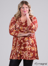 Lange basic shirt (B-6004-VP-MB) U49028-Flower Rust