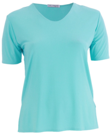 Shirt korte mouw (B-04) 051-Aqua Blauw