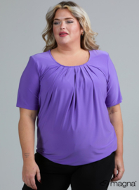 Short Sleeve Puffy Shirt (B-8018) 021-Purple