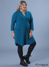 A-Line Long Pocket Tunic (C-2217) 048-Petrol