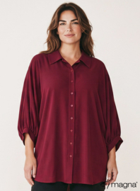 Button Down Flowy Tunic (C-2617) 032-Wine Red