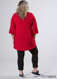 Flared Sleeves Relaxed Tunic (C-2503) 015-Rood