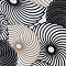 V-Pleated Shirt (B-2501-PRINT) U37001-Flower Maze Black-Sand