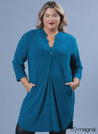 A-Line Long Pocket Tunic (C-2217) 048-Petrol