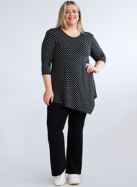 Tuniek Triangle Print (B-93-PR) 001001-bw polkadot