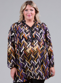 Trim Blouse (B-2424-LVP) U84024-Flames Purple