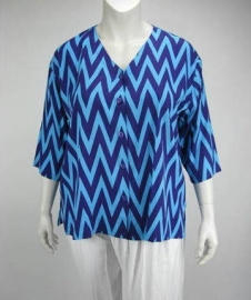 Blouse Denver (10-2404 - bluepurpzigzag)