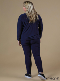 Lace Detailed Slowy Top (B-2319) 017-Marine
