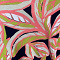 Lange basic shirt (B-6004-VP-MB) U22008-Art Leaves Lime-Coral