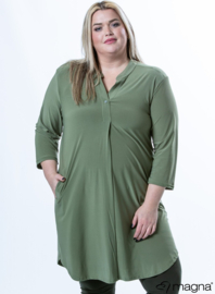A-Line Long Pocket Tunic (C-2217) 080-Willow Green