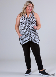 Top met lus (A-37-PR) 203001-Double Circle BW
