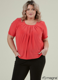 Short Sleeve Puffy Shirt (B-8018) 066-Coral