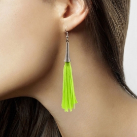 Groene neon oorbellen