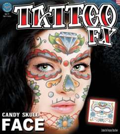 Face Tattoo candy skull