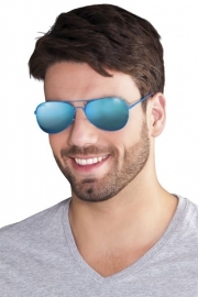 Spiegelbril blauw