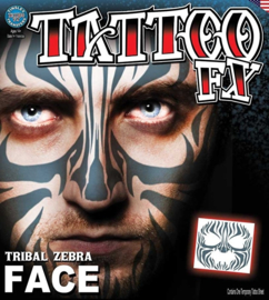 Face Tattoo tribal zebra