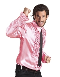 Disco blouse roze met roezels