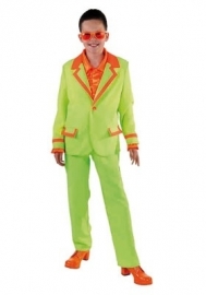Disco kostuum kinder fluor groen