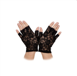vrouw kanten pols handschoenen | vingerloos