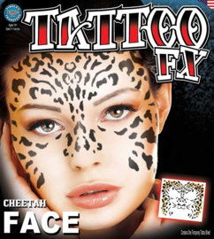 Face Tattoo cheetah