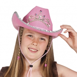 Hoed cowgirl pink