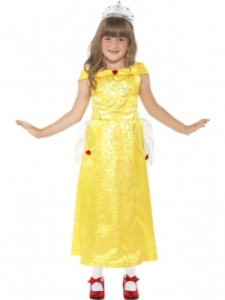 Prinses belle jurk geel