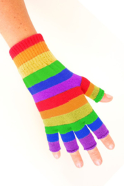 Vingerloze handschoen regenboog