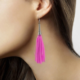 Pink neon oorbellen