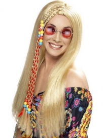 Pruik Hippie blond