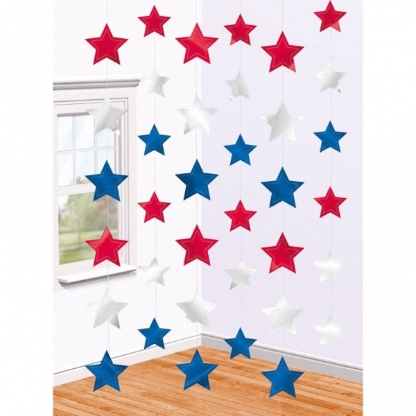 Hangdecoraties Amerika 6 stuks