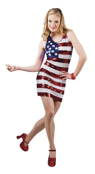 Pailletten jurkje Amerika Pailletten jurkje Amerika