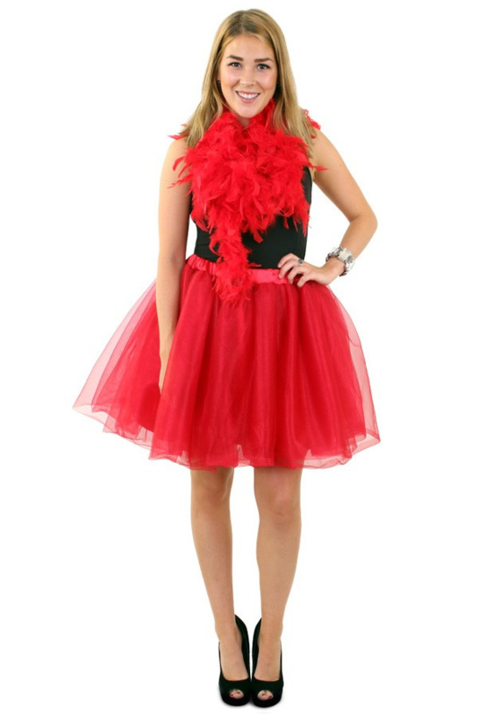 Tule rok rood deluxe