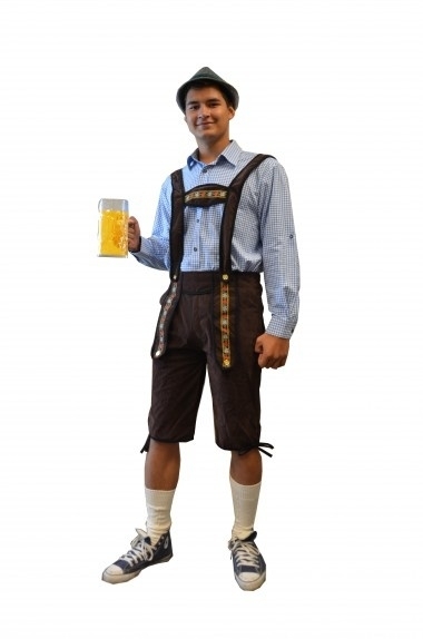Lederhose Deluxe donkerbruin lang Lederhose Deluxe donkerbruin lang
