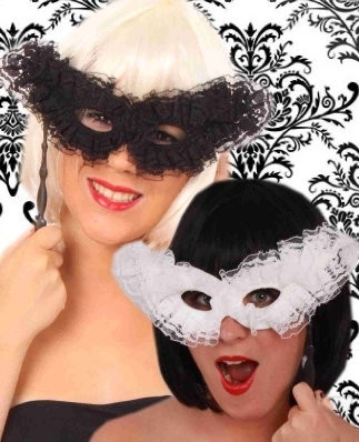Zwart Oogmasker op stok Zwart Oogmasker op stok