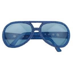 Party bril blauw glitter Party bril blauw glitter