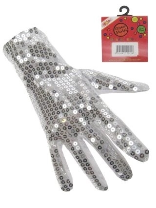 Michael Jackson handschoen zilver Michael Jackson handschoen zilver