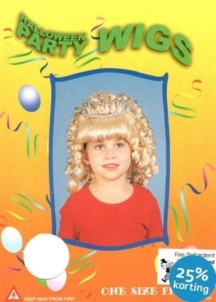 Kinderpruik krullend Kinderpruik krullend
