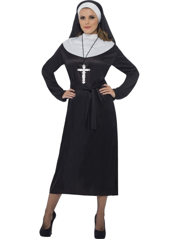 Zwart/wit nonnen jurk