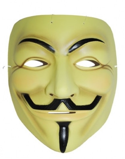 Masker V for Vendetta geel Masker V for Vendetta geel