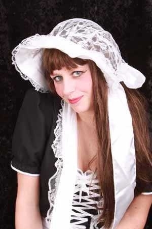 Dickens dames muts wit Dickens dames muts wit
