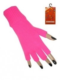 Vingerloze handschoenen Fluor roze Vingerloze handschoenen Fluor roze