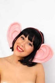 Diadeem met grote plastic oren Diadeem met grote plastic oren