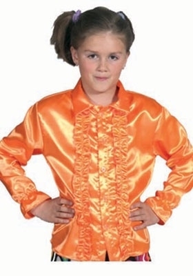 Kinder roezel blouse oranje Kinder roezel blouse oranje