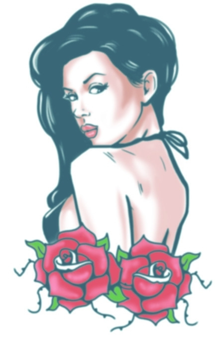 Biker Tattoos pin up rose Biker Tattoos pin up rose