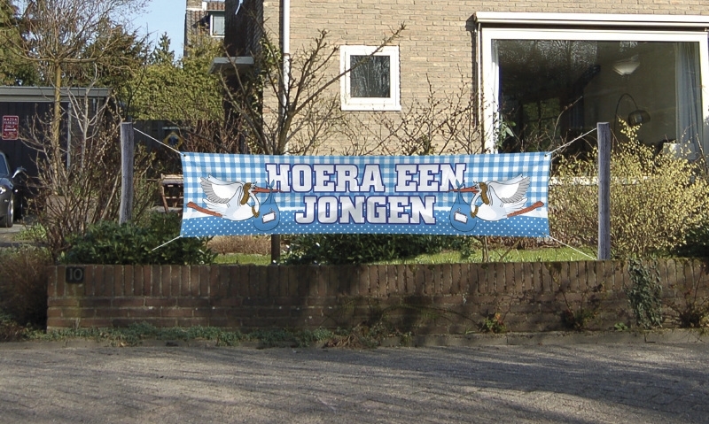 Banner Hoera een jongen