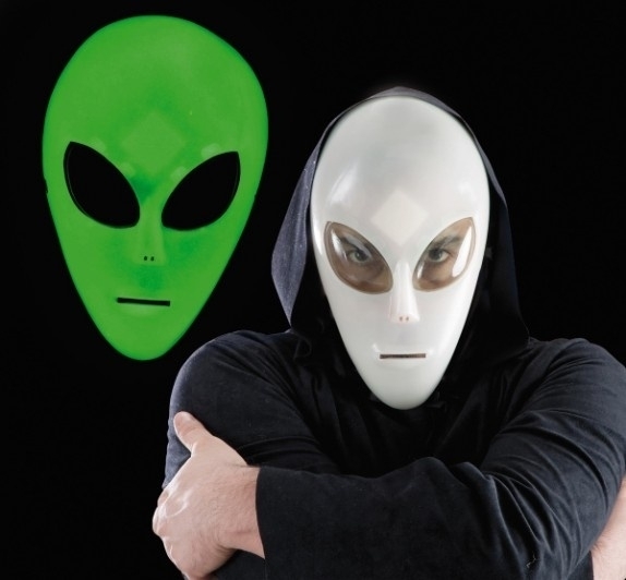Masker buitenaards Glow in the Dark Masker buitenaards Glow in the Dark